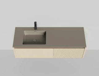 Подвесная тумба Salini Domino 27D114IN 140см эмаль под встраиваемую раковину